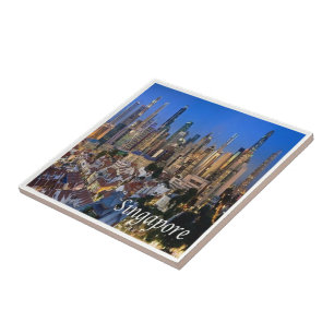 zSG006 SINGAPORE panorama LION CITY, Asia, Tile