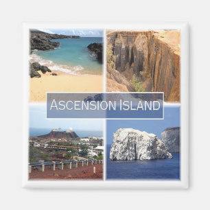 zSH002 ASCENSION ISLAND, Mosaic, Africa, Fridge Magnet