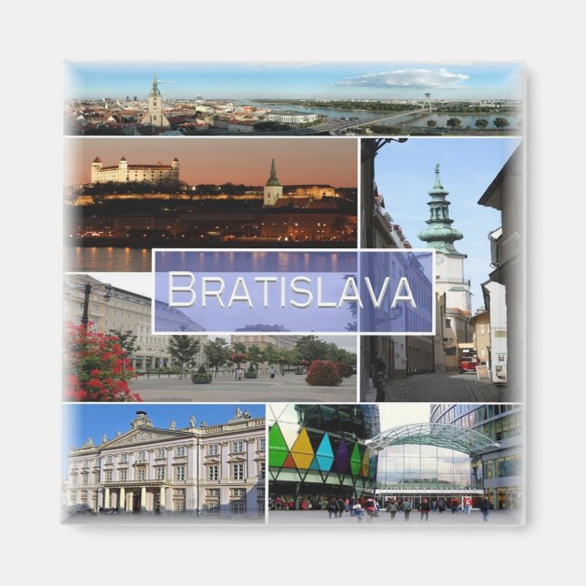 zSK004 BRATISLAVA, Slovakia, Europe, Fridge Magnet (Front)