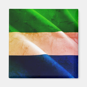 zSL002 SIERRA LEONE, Waving Flag, Africa, Fridge Magnet