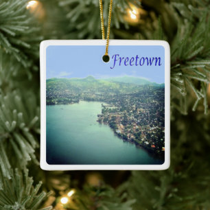 zSL004 FREETOWN, Panorama, Sierra Leone, Ceramic Ornament