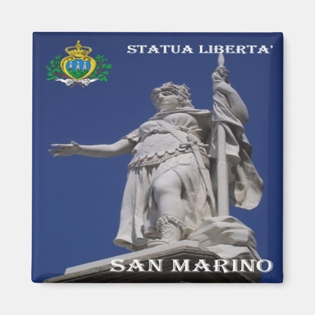 zSM004 STATUE LIBERTY, San Marino, Europe, Fridge Magnet (Front)