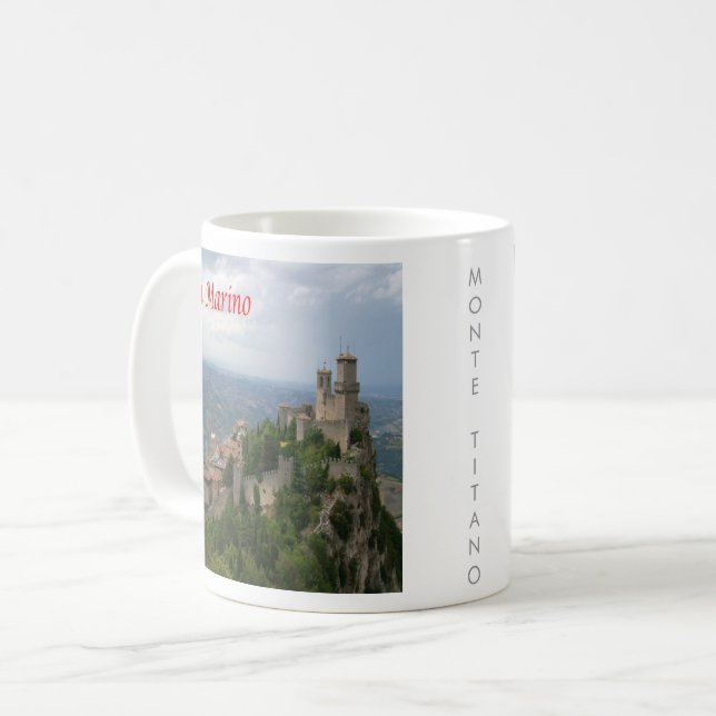 zSM007 MONTE TITANO panorama, San Marino, Coffee Mug (Front Left)