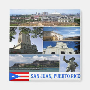 zSR019 PUERTO RICO, Mosaic, San Juan, Fridge Magnet