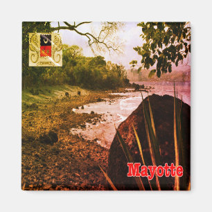 zT003 MAYOTTE, Beach, Africa, Fridge Magnet