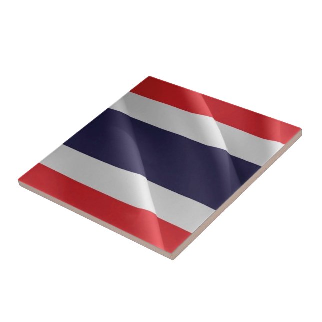 zTH002 waving FLAG Thailand,  Tile (Side)