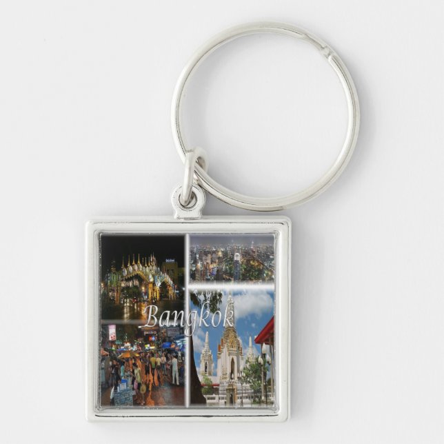 zTH008 mosaic of  BANGKOK, Thailand, Asia, Key Ring (Front)