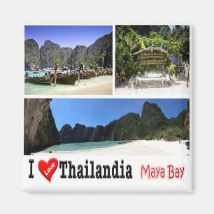 zTH011 i love MAYA BAY KRABI Thailand Asia, Fridge Magnet