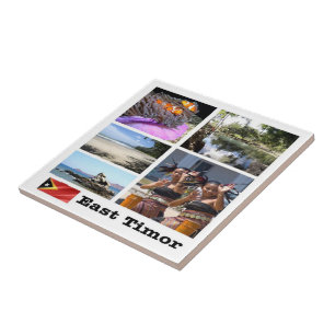zTL003 EAST TIMOR collage TIMOR-LESTE, Tile