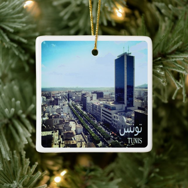 zTN014 TUNIS, Tunisia, Africa, Ceramic Ornament (Tree)