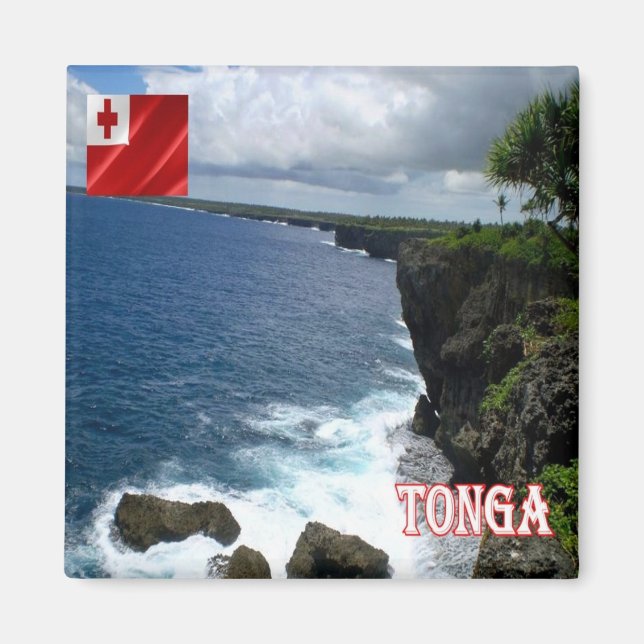 zTO007 TONGA, Coastline, Oceania, Fridge Magnet (Front)
