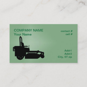 ZTR grass mower Business Card
