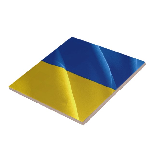 zUA002 UKRAINE waving FLAG ukrainian, Tile (Side)