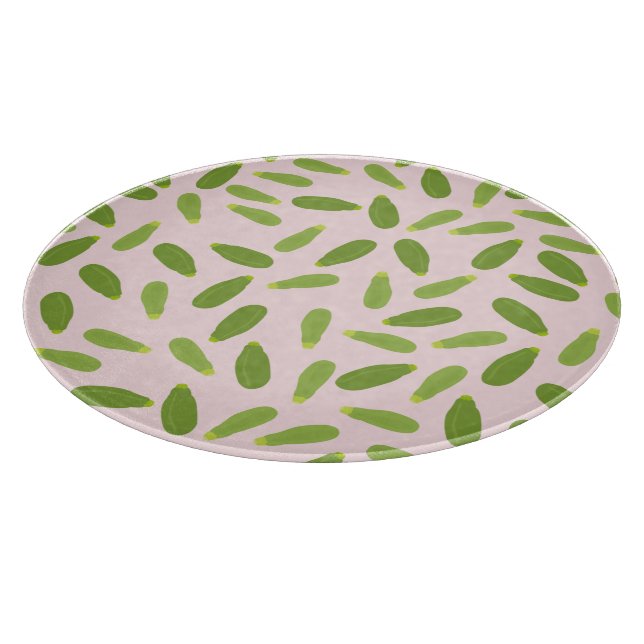 Zucchini Courgette Summer Squash Pattern Cutting Board (Corner)