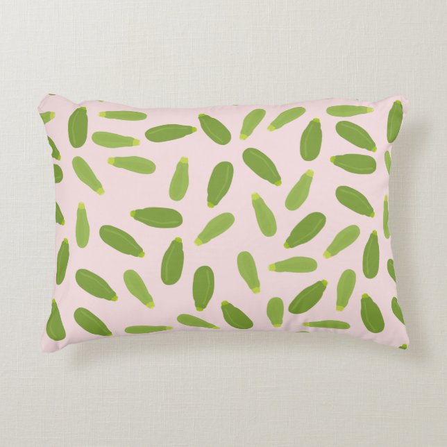 Zucchini Courgette Summer Squash Pattern Decorative Cushion (Front)