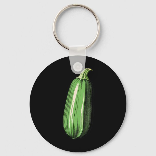 Zucchini Lazy Easy Funny Matching Halloween Costum Key Ring (Front)