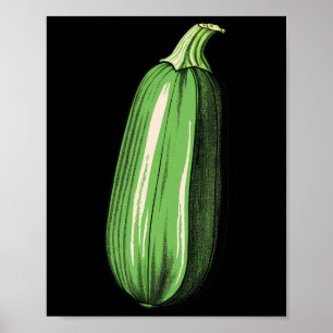 Zucchini Lazy Easy Funny Matching Halloween Costum Poster