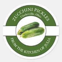 Zucchini Pickle Label