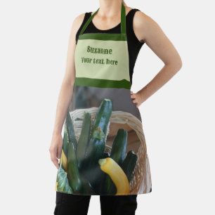 Zucchini Squash Gourds Vegetables Personalised Apron