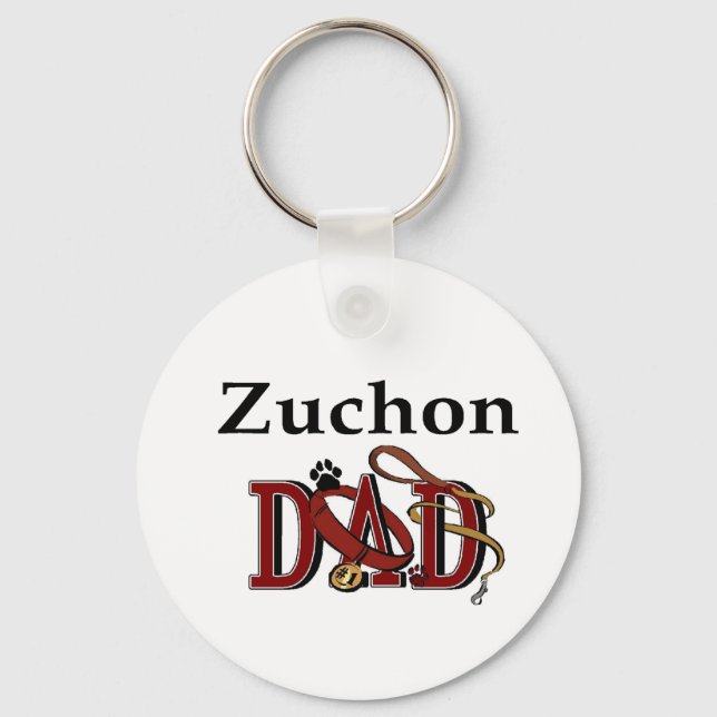 Zuchon Dad Gifts Key Ring (Front)