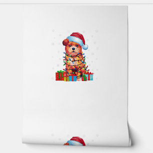 Zuchon Dog Ugly Xmas Lights Santa Hat Zuchon Dog C Wallpaper