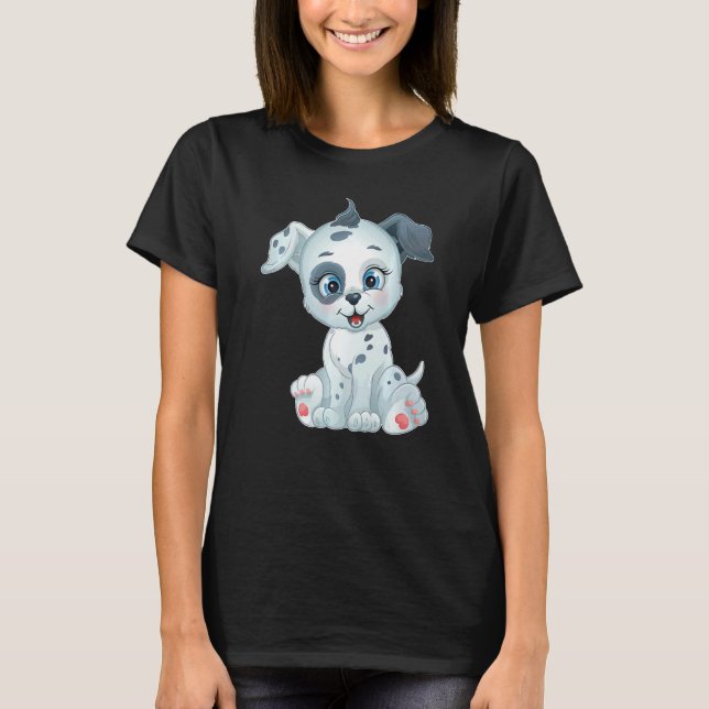 Zuckersüßer Baby Dalmatina Hunde Puppy T-Shirt (Front)