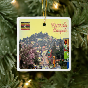 zUG008 KAMPALA, Suburban, Uganda, Africa, Ceramic Ornament