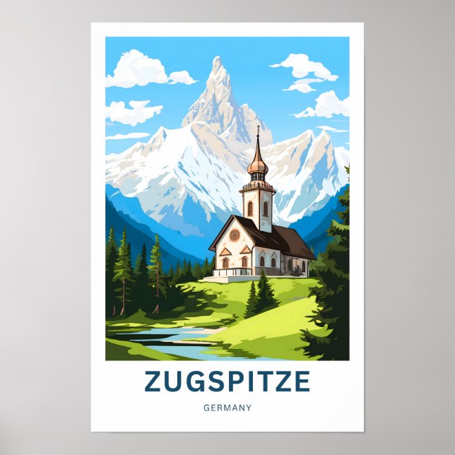 Zugspite Germany Travel Print (Front)
