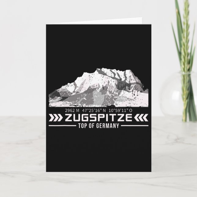 Zugspitze Alps Wetterstein Mountains Hiking Climbi Card (Front)