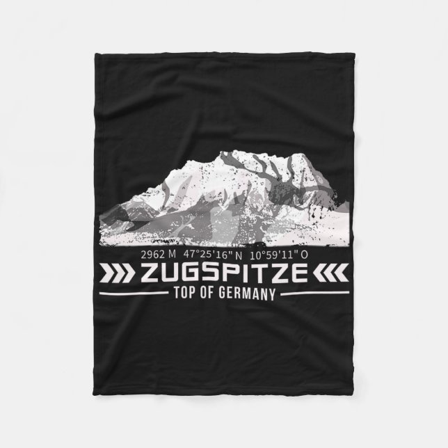 Zugspitze Alps Wetterstein Mountains Hiking Climbi Fleece Blanket (Front)