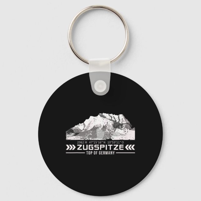 Zugspitze Alps Wetterstein Mountains Hiking Climbi Key Ring (Front)