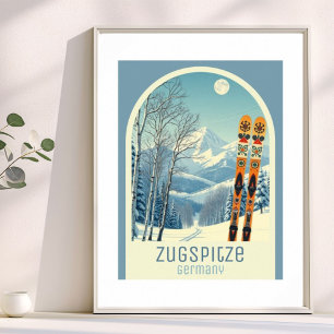 Zugspitze Germany Deutschland ski vacation Poster