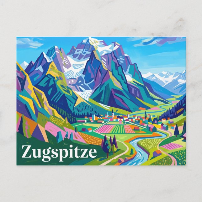 Zugspitze Germany Postcard (Front)