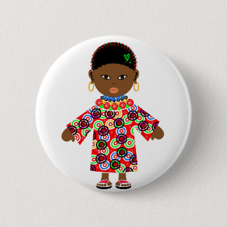 Zulu Doll 6 Cm Round Badge