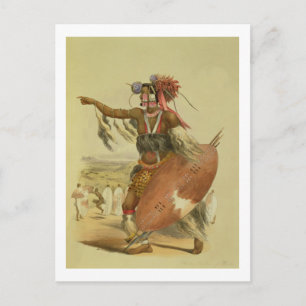 Zulu warrior, Utimuni, nephew of Chaka the late Zu Postcard