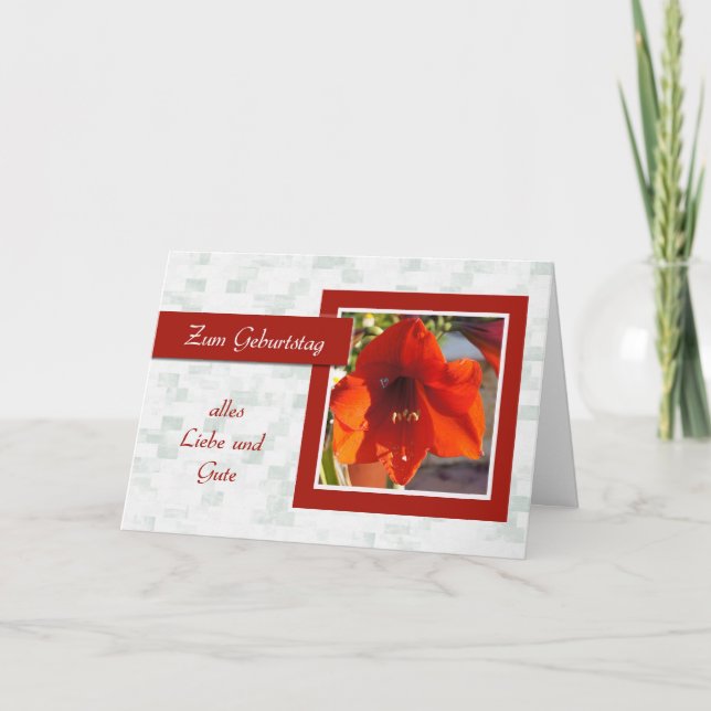 Zum Geburtstag - Happy Birthday in German, daisies Card (Front)