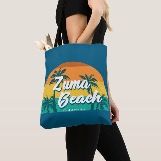 Zuma Beach California Tote Bag (Close Up)