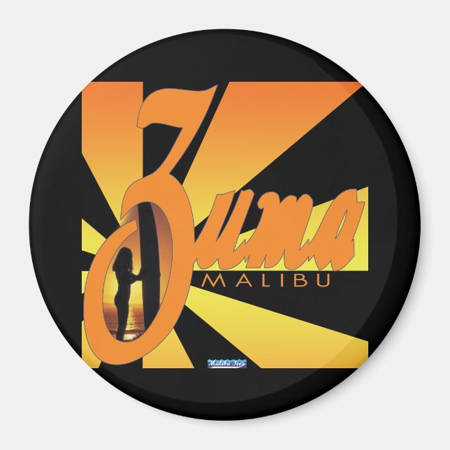 Zuma Beach Sunset Magnet (Front)