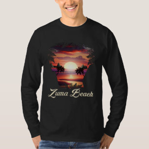 Zuma Beach Vibrant Sunset Malibu California T-Shirt