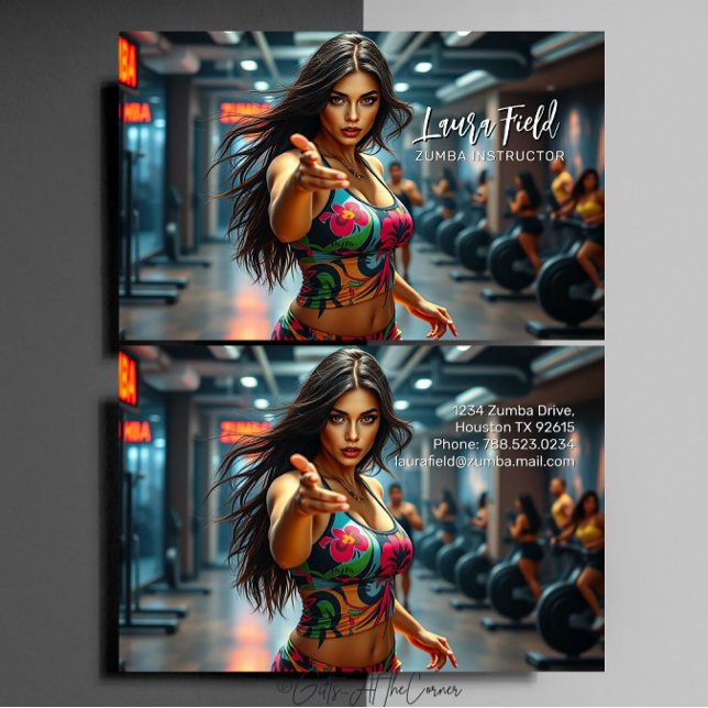 Zumba Instructor /  Personal Trainer Business Card (Creator Uploaded)