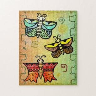 Zuni Butterfly Folk Art Jigsaw Puzzle