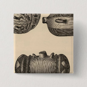 Zuni pottery 15 cm square badge