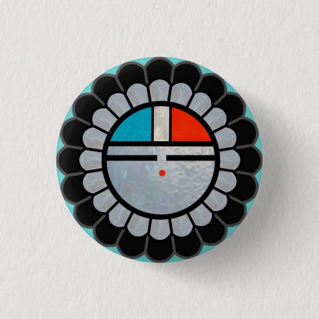 Zuni Sun Lapel Button (Front)