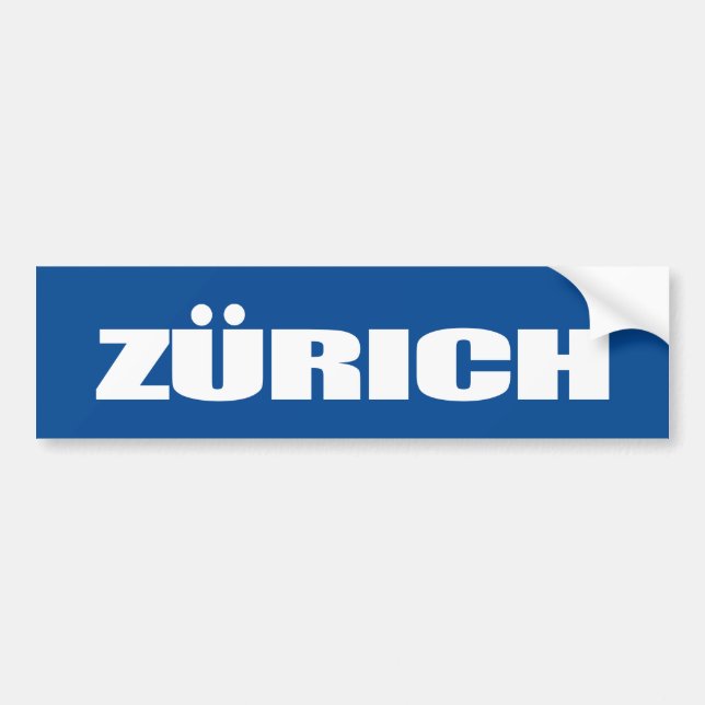 Zurich Bumper Sticker (Front)