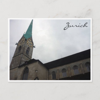 zürich fraumünster postcard