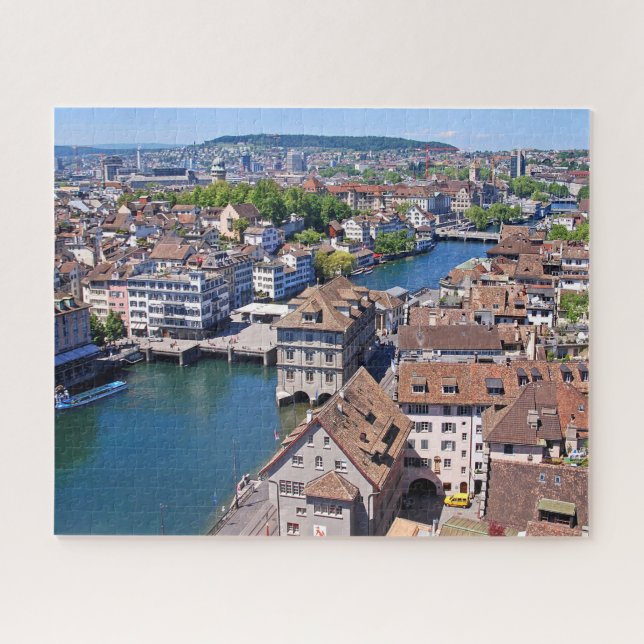 Zurich. Panorama from the Grossmunster Tower. Jigsaw Puzzle (Horizontal)