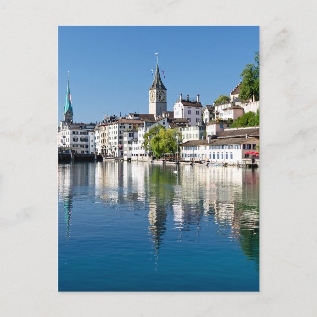 Zurich River Scene Postcard (Front)