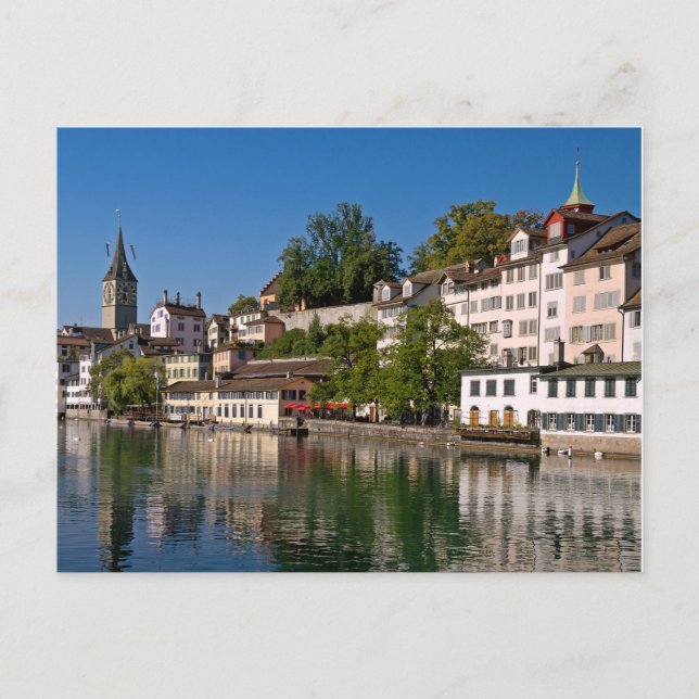 Zurich River View Postcard (Front)