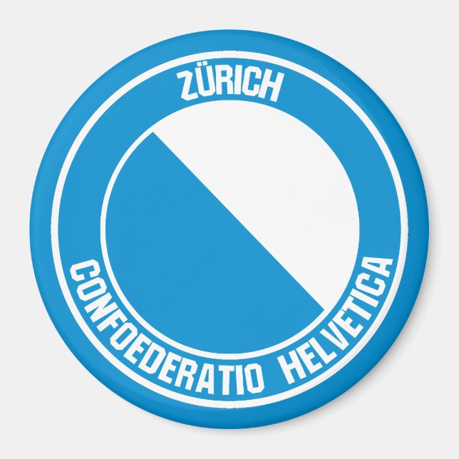 Zürich Round Emblem Magnet (Front)