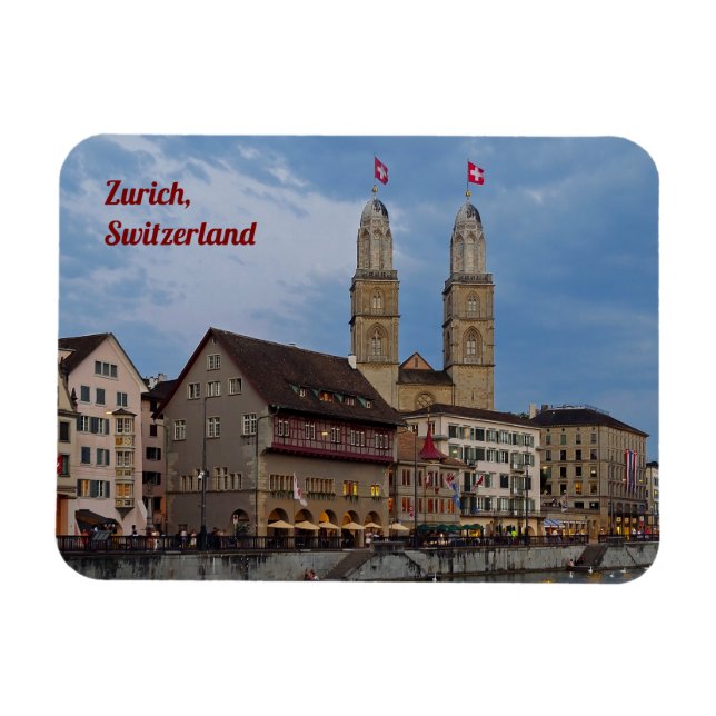 Zurich Switerland Grossmünster Magnet (Horizontal)